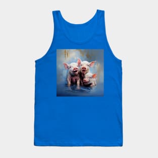 Cute Piglet Painting Tank Top